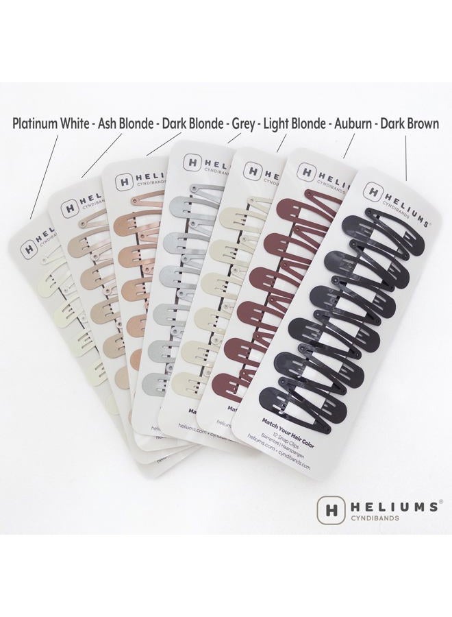 Heliums Snap Hair Clips for Women - Metallic Ash Blonde - 2 Inch Metal Barrettes for Thin Hair and Kids, Neutral Colors - 12 Count - Image 3