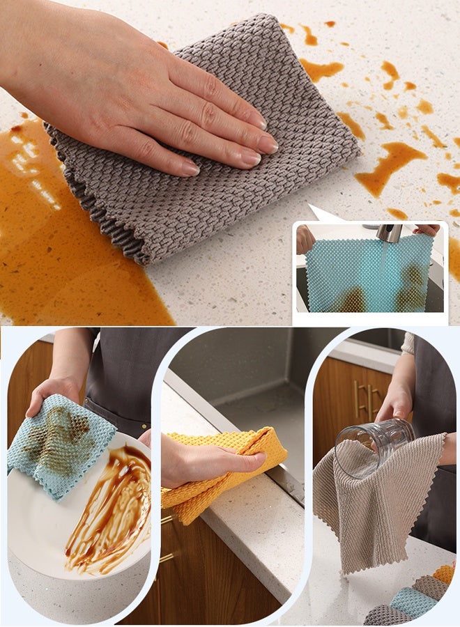 5-Piece Microfiber Cloth Set, Wet and Dry，Absorbent, Hygienic, for Cars and Household. 30cm*30cm - Image 3