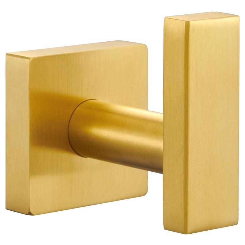 Angle Simple Towel Hook for Bathroom SUS304 Stainless Steel Robe Coat Hook for Wall Hand Towel Holder Brushed Dark Gold