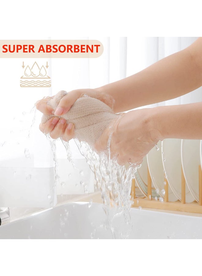 ماكدو 6 قطع من مناشف غسل الأطباق المربعة، مقاس 34×34 سم، من القطن المنسوج على شكل وافل، فائقة النعومة، سريعة الامتصاص، ألوان متنوعة، لتزيين المطبخ - Image 2