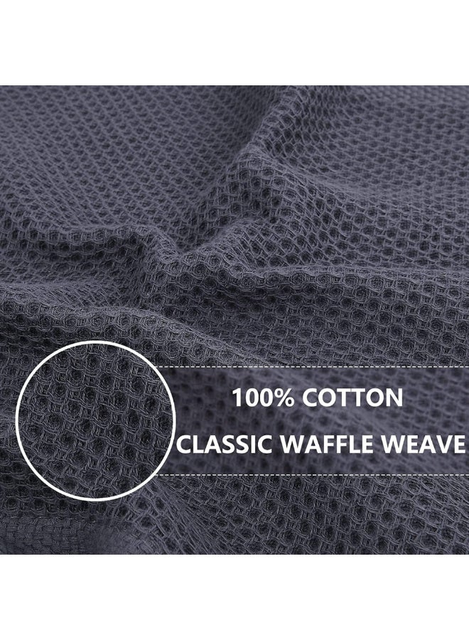 ماكدو 6 قطع من مناشف غسل الأطباق المربعة، مقاس 34×34 سم، من القطن المنسوج على شكل وافل، فائقة النعومة، سريعة الامتصاص، ألوان متنوعة، لتزيين المطبخ - Image 5