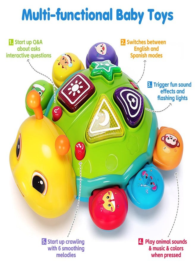 GMAOPHY Baby Crawling Toys for 6-12 Months, Musical Toys for Infants 7 8 9 10 11 Months, Early Learning Educational Toy with Light Sound, Tummy Time Development Toys, Christmas Birthday Gifts for 1 Year Old - Image 2