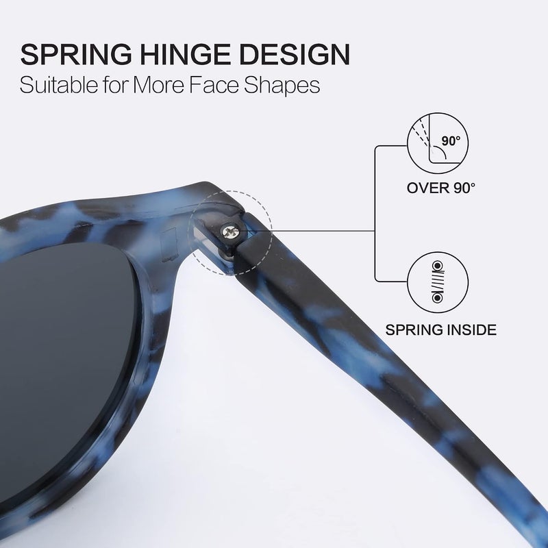 ZENOTTIC Polarized Round Sunglasses, Stylish Small Sunglasses for Men and Women Retro Classic, Multi-Style Selection - Image 4