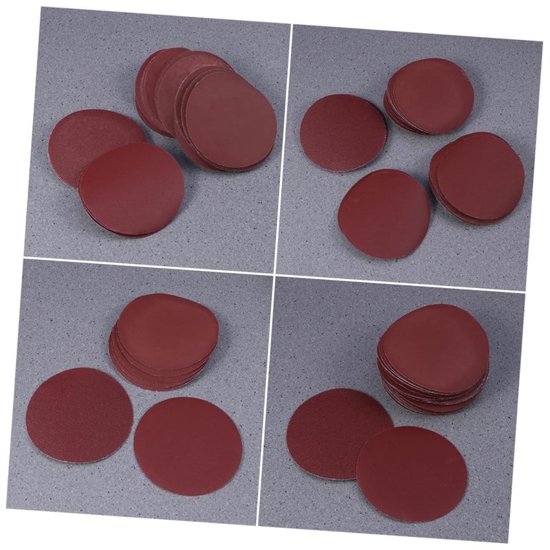 3pcs Medium Self-Stick Sanding Discs Fine Grits Round for Orbital Sander Dark Red - Image 5