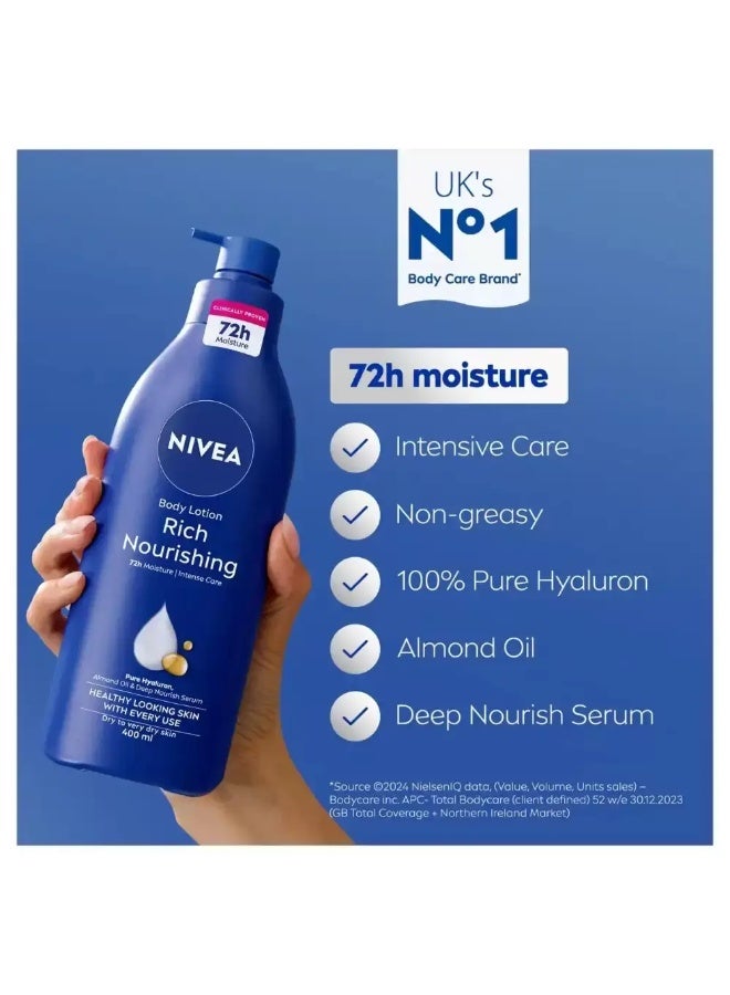 Nivea Nourishing Body lotion Deep Moisture lotion- 400ml - Image 2