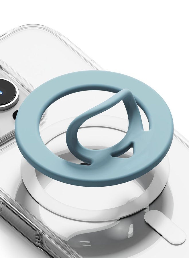 Dual Magnetic Silicone Ring Compatible With MagSafe Accessories [Detachable Double-Sided Magnet] Slim Lightweight Soft Silicone Phone Finger Grip Holder - Image 1