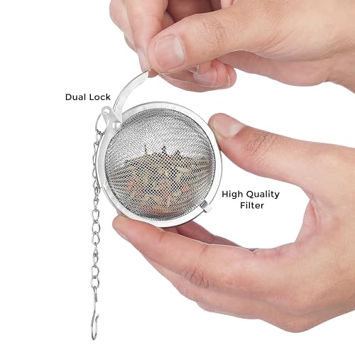 iOrganic Stainless Steel Tea Ball Infuser | Loose Leaf Tea Strainer for Cup & Mug | Reusable Mesh Tea Filter | Rust Proof Metal Tea Infuser for Green Tea, Herbal Tea & Coffee - Image 5