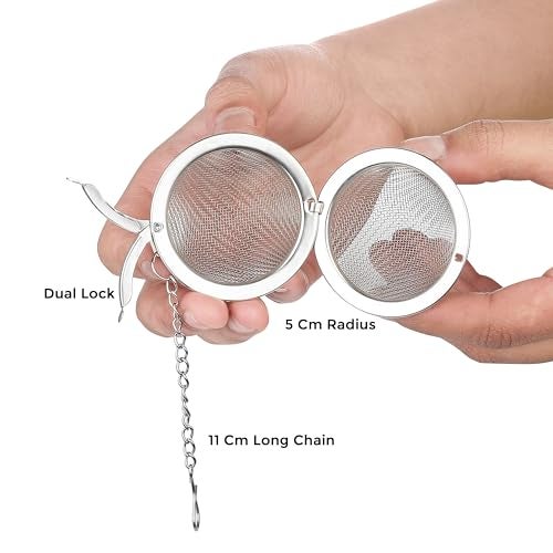 iOrganic Stainless Steel Tea Ball Infuser | Loose Leaf Tea Strainer for Cup & Mug | Reusable Mesh Tea Filter | Rust Proof Metal Tea Infuser for Green Tea, Herbal Tea & Coffee - Image 3