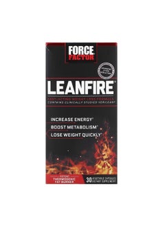 Force Factor LeanFire Fast Acting Weight Loss Formula 30 Vegetable Capsules  - Image 1