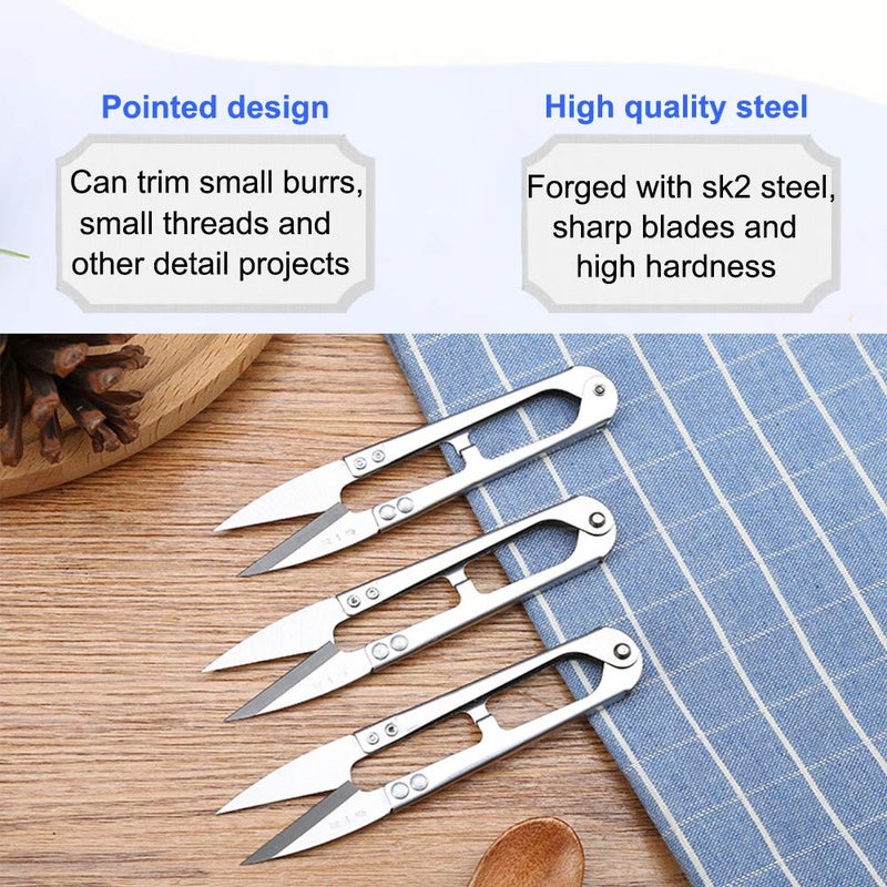 XINYANG 3Pcs Sewing Scissors Clippers, Multipurpose Quick-clip Yarn Thread Cutter, Portable Embroidery Thrum Fishing Thread Cutter, Mini Snips Trimming Nipper for Stitch,Crafts, DIY Projects - Image 5