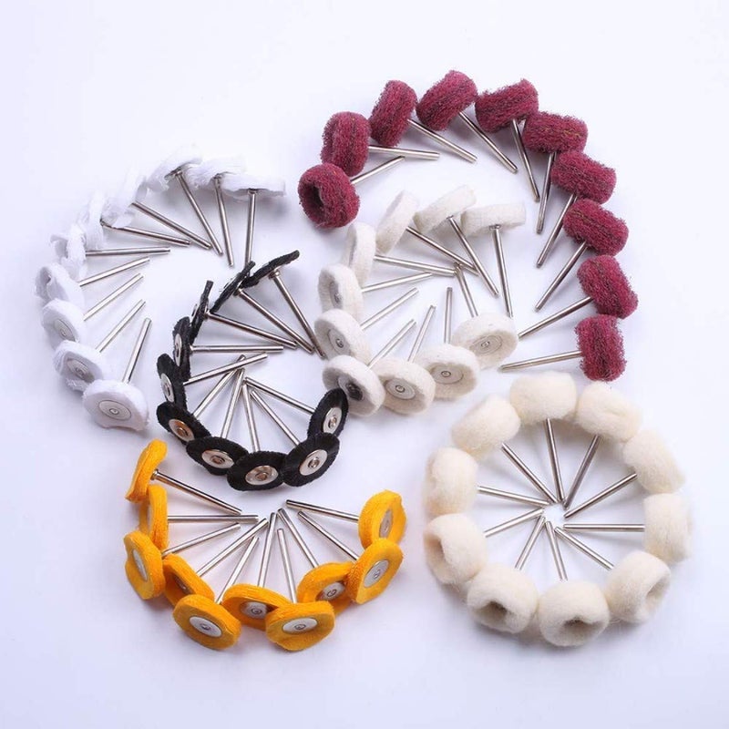 DIY Crafts Pack Of 2 Pcs Wheel Buffing MultiStyle Mini Abrasive Wheel Buffing Polishing Wheel Set for Dremel Pack Of 2 Pcs Wheel Buffing - Image 5