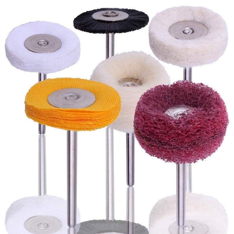 DIY Crafts Pack Of 2 Pcs Wheel Buffing MultiStyle Mini Abrasive Wheel Buffing Polishing Wheel Set for Dremel Pack Of 2 Pcs Wheel Buffing - Image 4