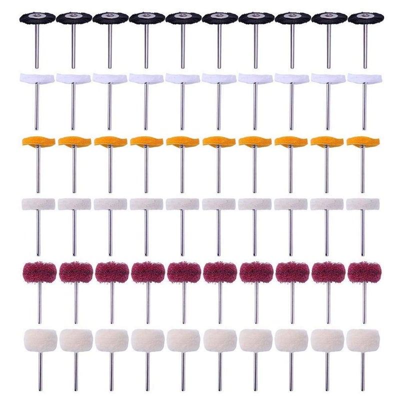 DIY Crafts Pack Of 2 Pcs Wheel Buffing MultiStyle Mini Abrasive Wheel Buffing Polishing Wheel Set for Dremel Pack Of 2 Pcs Wheel Buffing - Image 3