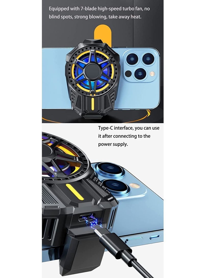 Loquat JUST STAR Gaming Mobile Phone Cooling Fan, Silent Radiator, Large Area, Intelligent Temperature Control Fan - Image 4