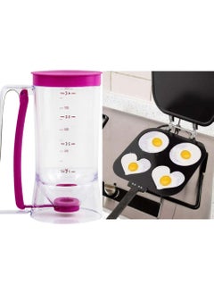 Egg Perfect Pancake Maker Pan Pancake Maker Home Kitchen House BEST New Round Ham Flipjack Omelette Flip Jack Eggs Crepes 4 Hole Omelet Pan Burger With Cake Batter Dispenser