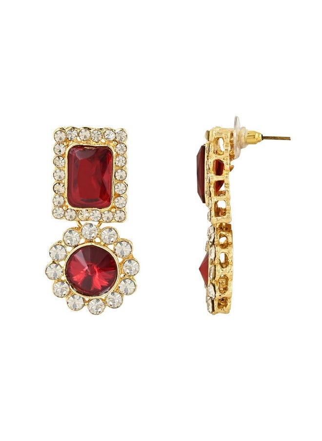 I Jewels I Jewels 18K Gold Plated Traditional Stone Studded Necklace Jewellery Set For Women And Girls (IJ353M)  - Image 4