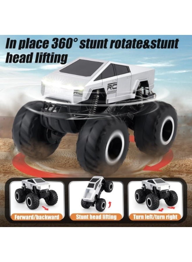 Twisoo New Cybertruck RC Truck 1:16 Scale, 4WD All Terrain Off-Road Remote Control Car, Dual Motors, LED Headlights, Waterproof, 2.4GHz RC Rock Crawler, Toys for Kids & Adults Ages - Image 2