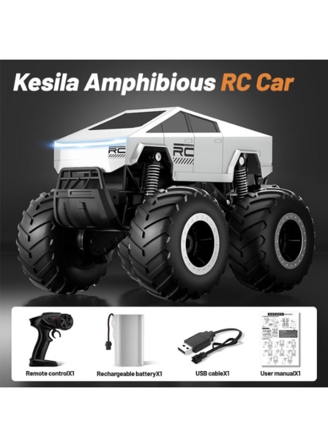 Twisoo New Cybertruck RC Truck 1:16 Scale, 4WD All Terrain Off-Road Remote Control Car, Dual Motors, LED Headlights, Waterproof, 2.4GHz RC Rock Crawler, Toys for Kids & Adults Ages - Image 4
