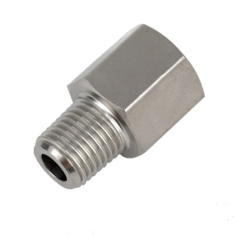 Yoebor Metalwork 304 Stainless Steel Pipe Fittingï¼ŒConverter Adapter, G 1/8â€œ Female Thread to 1/8" NPT Male, 1 Pc - Image 1