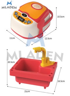 MLADEN Kitchen Sink Playset with Water Recycle System Play Sink with Faucet and Play Kitchen Accessories 55Pcs Play Food Dishwasher Kit Pretend Interactive Play Kitchen Toy for Boys Girls  - Image 2