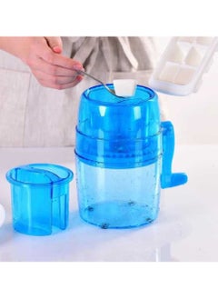 DubaiGallery SALA Manual Ice Shaver and Snow Cone Maker, Portable Ice Crusher Machine Kitchen Tool Blue Ice Crusher/Snow Cone Machine - Manual Hand Cranked Ice Shaver to Prepare Slushies  - Image 2