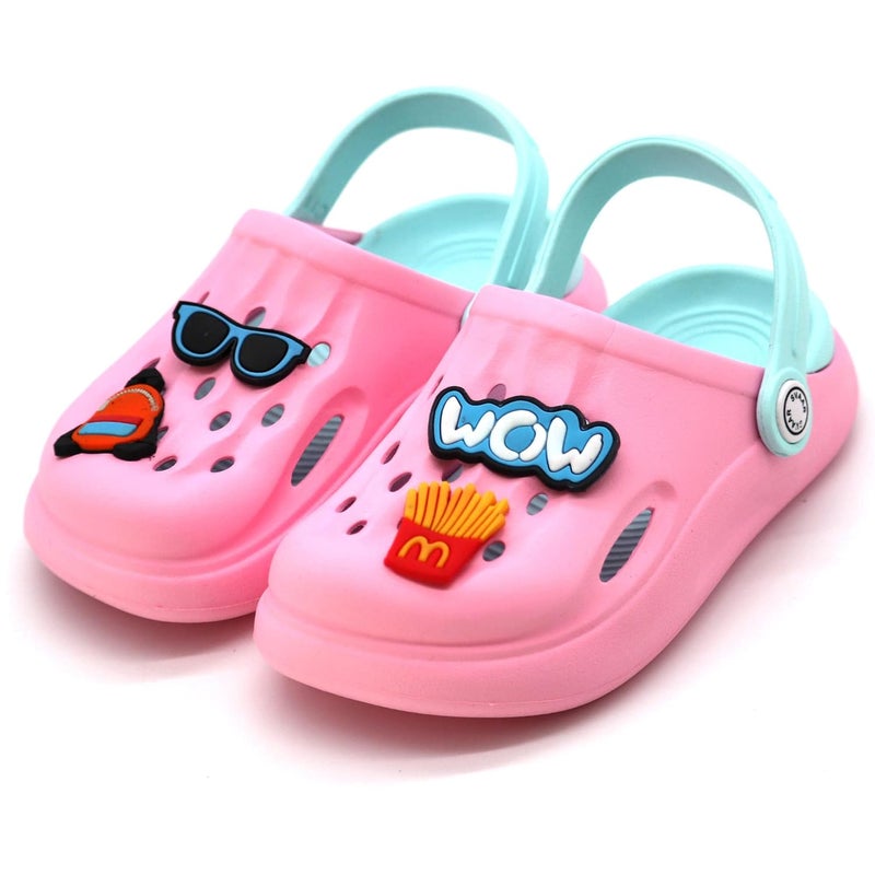 SVAAR Boys & Girls Lightweight Clogs with Fun WOW & Fries Charms - Image 3