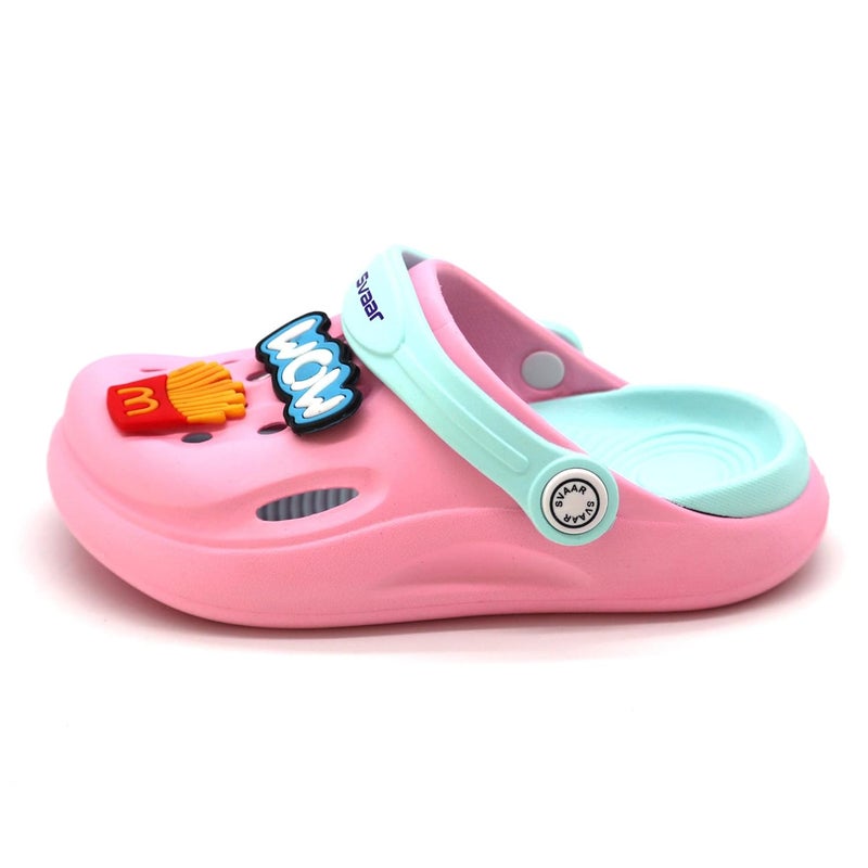 SVAAR Boys & Girls Lightweight Clogs with Fun WOW & Fries Charms - Image 4