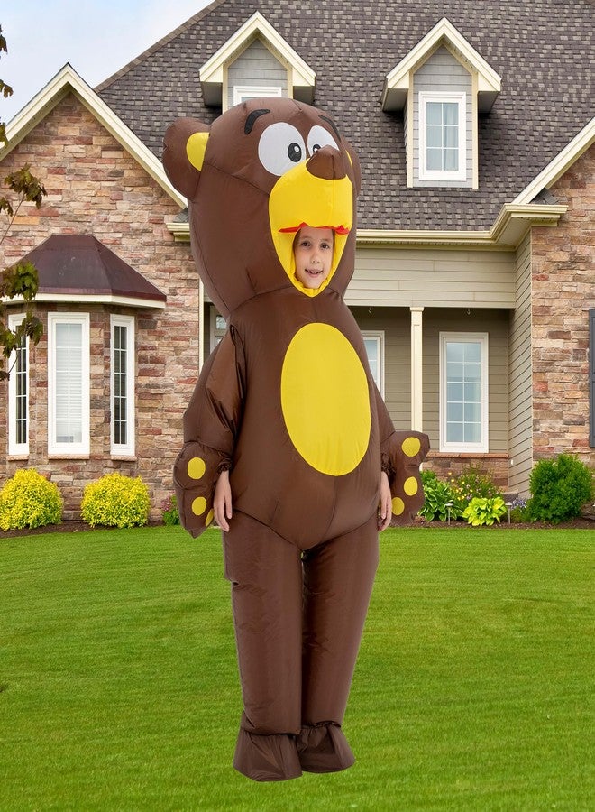 One Casa Halloween Inflatable Costume Kids,Blow Up Full Body Bear Suit Boys Girls (8-9YRS) - Image 2