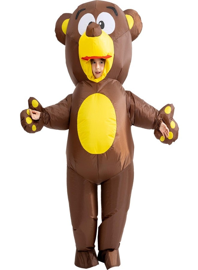 One Casa Halloween Inflatable Costume Kids,Blow Up Full Body Bear Suit Boys Girls (8-9YRS) - Image 4