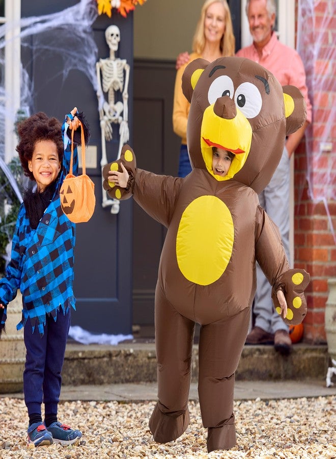One Casa Halloween Inflatable Costume Kids,Blow Up Full Body Bear Suit Boys Girls (8-9YRS) - Image 3