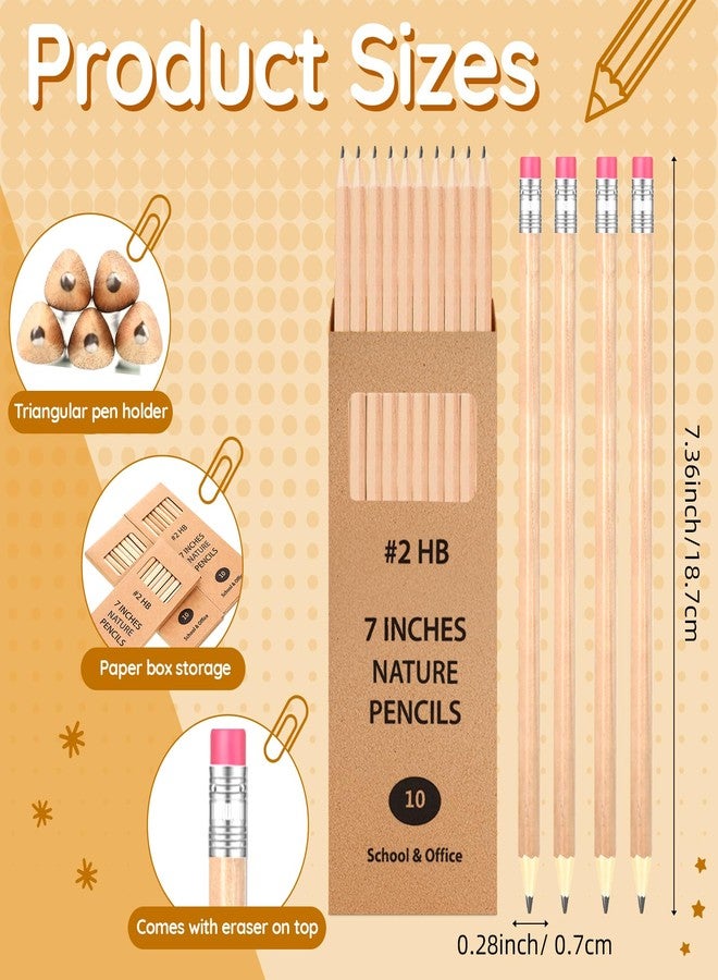 Geyoga 30 Packs of 300 Count #2 Pre Sharpened Pencils Bulk Woodcased for Classroom #2 HB Triangle Shape Pencils with Top Erasers for Teacher Office Back to School Supply(Wood Color) - Image 2