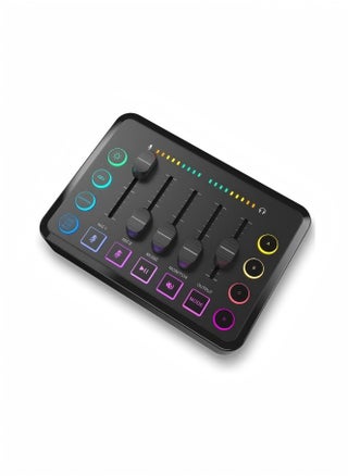 خلاط صوت للألعاب بدقة عالية مع إضاءة RGB وواجهة ميكروفون XLR - خلاط طاقة فانتوم 48 فولت قابل لإعادة الشحن للبث والبودكاست والتسجيل المباشر - تحكم في الصوت بجودة استوديو احترافي. - pzsku/ZA707D8858F34A3F8F984Z/45/1741317950/d7adb041-ee98-4634-8e28-7023e739a3d5
