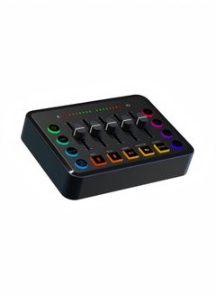 سيوسي خلاط صوت للألعاب بدقة عالية مع إضاءة RGB وواجهة ميكروفون XLR - خلاط طاقة فانتوم 48 فولت قابل لإعادة الشحن للبث والبودكاست والتسجيل المباشر - تحكم في الصوت بجودة استوديو احترافي.  - Image 2