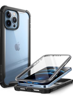 Ares Case for iPhone 13 Pro 6.1 inch 2021 Release Dual Layer Rugged Clear Bumper Case with Built in Screen Protector Black