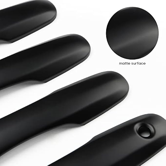 rayihni Door Handle Cover Compatible For 20182022 2023 2024 2025 Toyota Camry Accessories Handle Protector Compatible For Toyota Corolla 2024 2023 20222020 No Smart Key Holes Matte Black - Image 5