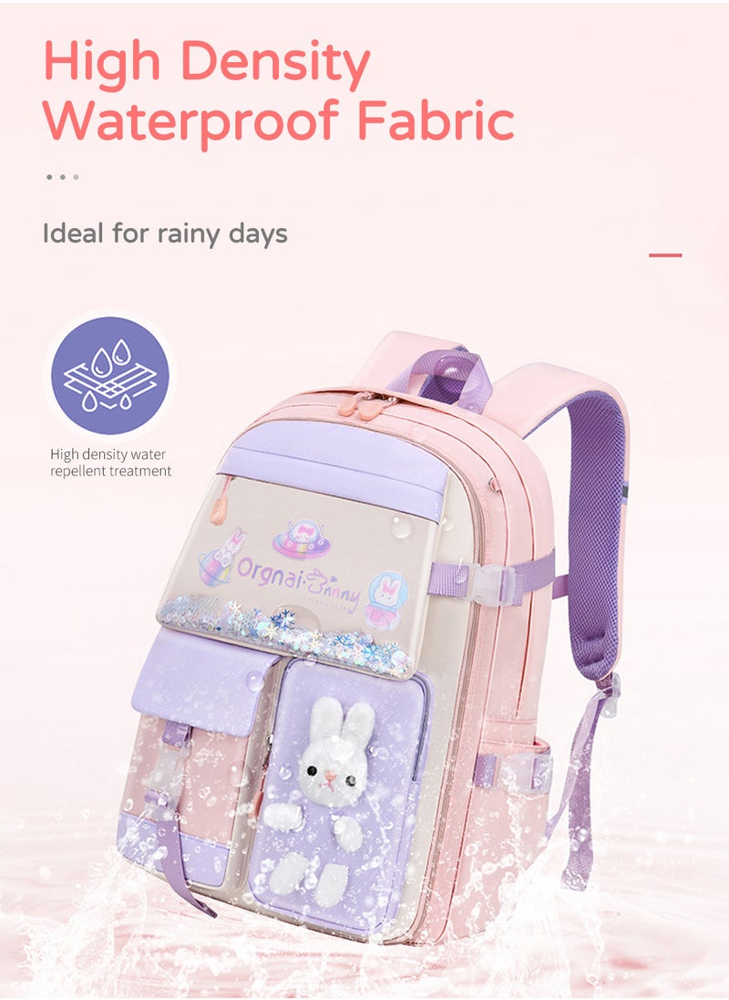 Moovant - Multifunctional Large Capacity Backpack, Cartoon Rabbit Schoolbag, Waterproof School Student Bag, with Independent Stationery Storage Compartment for Students, Teenagers, Adults Casual Backpack - Image 1