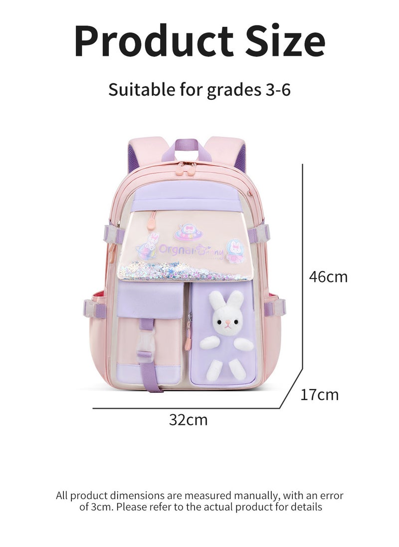 Moovant - Multifunctional Large Capacity Backpack, Cartoon Rabbit Schoolbag, Waterproof School Student Bag, with Independent Stationery Storage Compartment for Students, Teenagers, Adults Casual Backpack - Image 1
