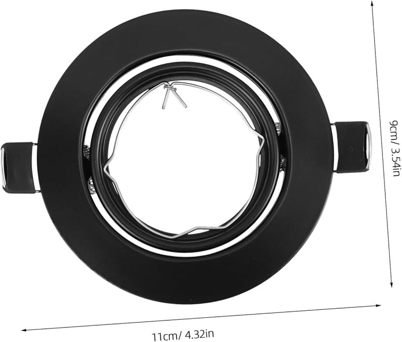 Black Heavy Duty LED Spotlight Mounting Frame Durable Trim Ring Easy Installation - Image 5