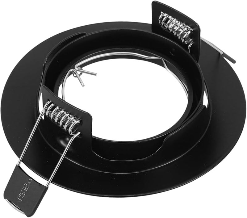 Black Heavy Duty LED Spotlight Mounting Frame Durable Trim Ring Easy Installation - Image 1