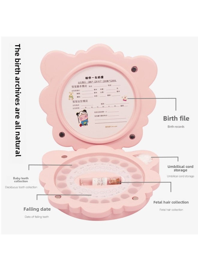 Generic Deciduous Teeth Storage Box Children's Collection Fetal Hair Change Teeth Memorial Fetal Hair Umbilical Cord Preservation Baby Deciduous Teeth Memorial Teeth Box-Color:Bear's Paw 3 Color Tooth Box ]  - Image 3