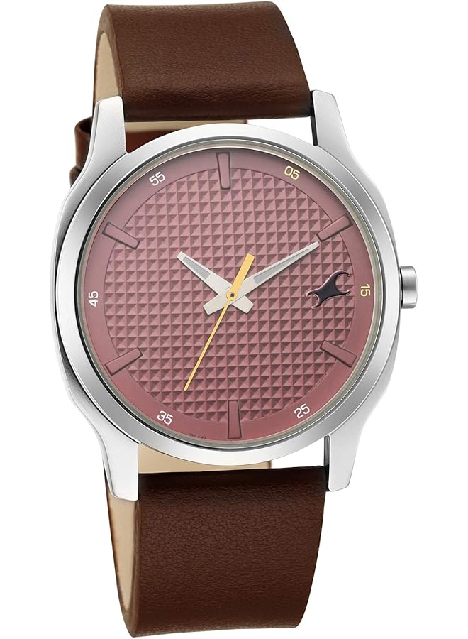 فاستراك ساعة كوارتز رجالية بشاشة تناظرية وسوار جلدي 3255Sl01 - Image 1