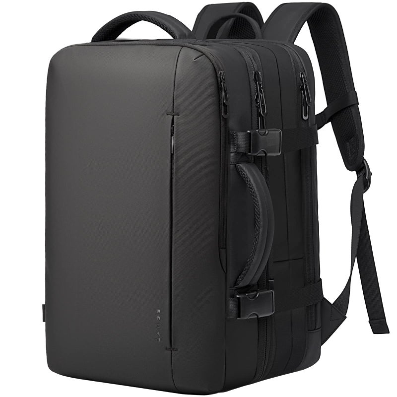 BANGE BANGE 35L Men's Expandable Laptop Backpack for 17.3Inch Laptop, Carry On Backpack Fits Under Seat Airline Approved, Personal Item Travel Bag for Men  - Image 1