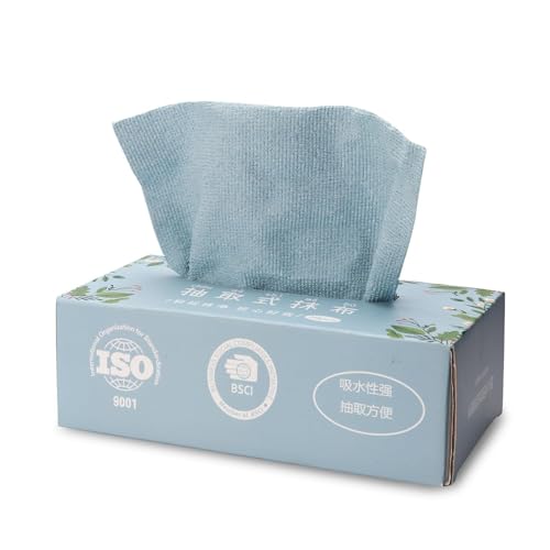 Prostuff.In® 20PCS Disposable Microfiber Cleaning Cloths Soft Reusable Kitchen Towels in Tissue Box Dispenser, Multi-Purpose Absorbent Rags for Household, Dish, Hand & Surface (Multicolours) 1 Box - Image 1
