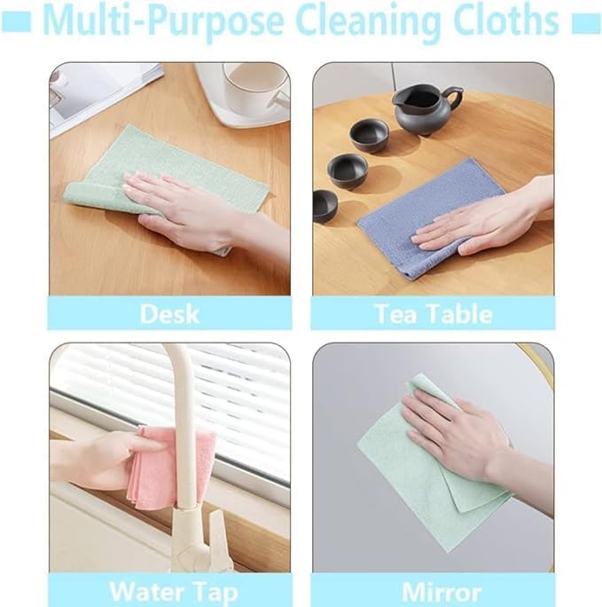 Prostuff.In® 20PCS Disposable Microfiber Cleaning Cloths Soft Reusable Kitchen Towels in Tissue Box Dispenser, Multi-Purpose Absorbent Rags for Household, Dish, Hand & Surface (Multicolours) 1 Box - Image 5