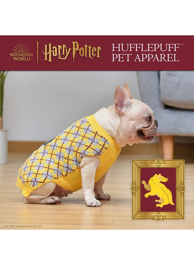 Harry Potter Hufflepuff Pet Sweater - Medium | Costumes for Dogs, Dog Pullover Sweater | Dog Apparel & Accessories for Hogwarts Houses, Hufflepuff, Yellow - Image 2