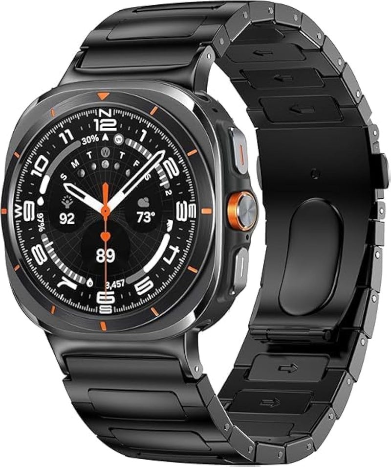 Dado No Gap Titanium Metal Bands Compatible with Samsung Galaxy Watch Ultra 47mm, Solid Titanium Business Bracelet Strap for Men & Women - Image 1