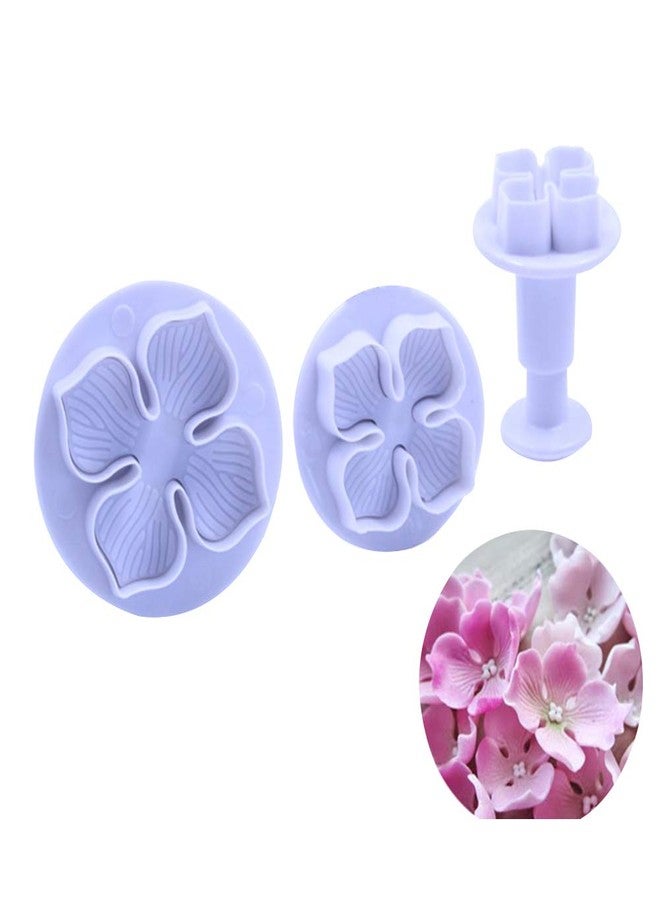 SK KALAIEN 3pcs Hydrangea Flower Fondant Cake Decorating Sugarcraft Cake Plunger Cutters Mould - Image 3