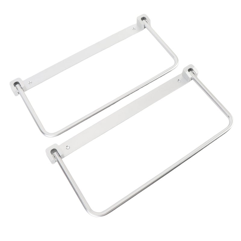 Pair of Foldable RV Shoe Rack Space Saving Aluminium Alloy Wall Mounted Shoe Organizer Hanging Shoe Storage Shelf for RV Silver - Image 3