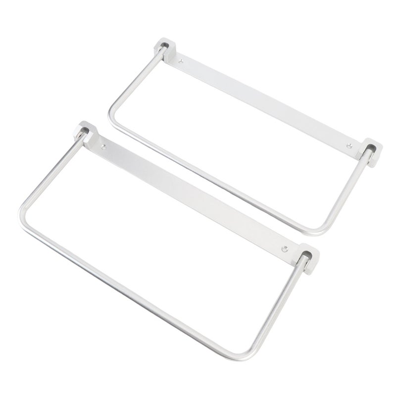 Pair of Foldable RV Shoe Rack Space Saving Aluminium Alloy Wall Mounted Shoe Organizer Hanging Shoe Storage Shelf for RV Silver - Image 4