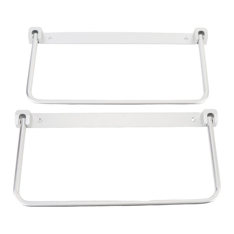 Pair of Foldable RV Shoe Rack Space Saving Aluminium Alloy Wall Mounted Shoe Organizer Hanging Shoe Storage Shelf for RV Silver - Image 2